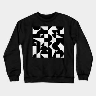 Modern Geometry / Minimal, Black, White, Grey Crewneck Sweatshirt